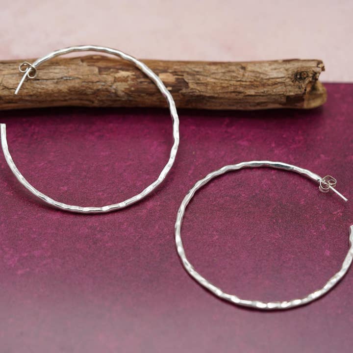 Kaali Boutique – Brincos de argola por atacado – Argolas Elegantes de Prata / Marteladas / Argolas de Prata / Étnico Boho Clássico XL Boémio Casamento Joalharia Nupcial Hippie Hiphop Festival16