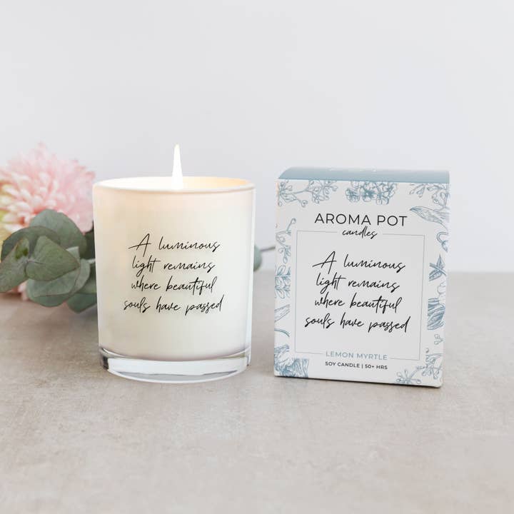 Aroma Pot - Wholesale Jar/filled candle - sympathy memorial soy candle | select your scent | 50+hrs