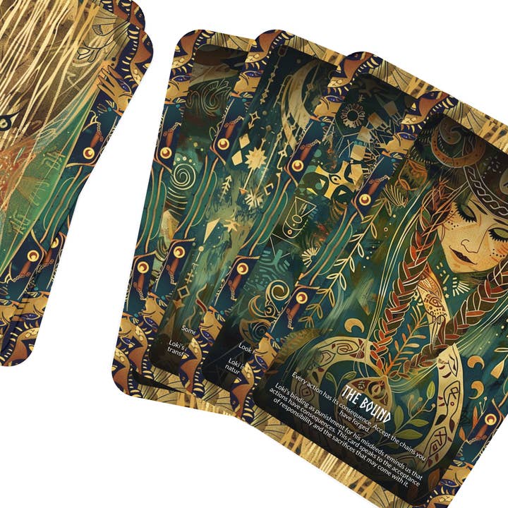 Ibiza Tarot USA - Vendita all'ingrosso Tarocchi - Loki - The Trickster's Path Oracle Deck Cards - Superare le complessità e le sfide con astuzia e arguzia5