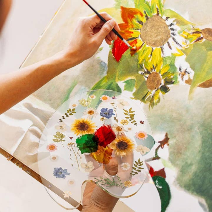 The Wine Savant / Khen Glassware - Wholesale Palette/mixing tray - Botanical Paint Mixing Palette, Colorful Tray1