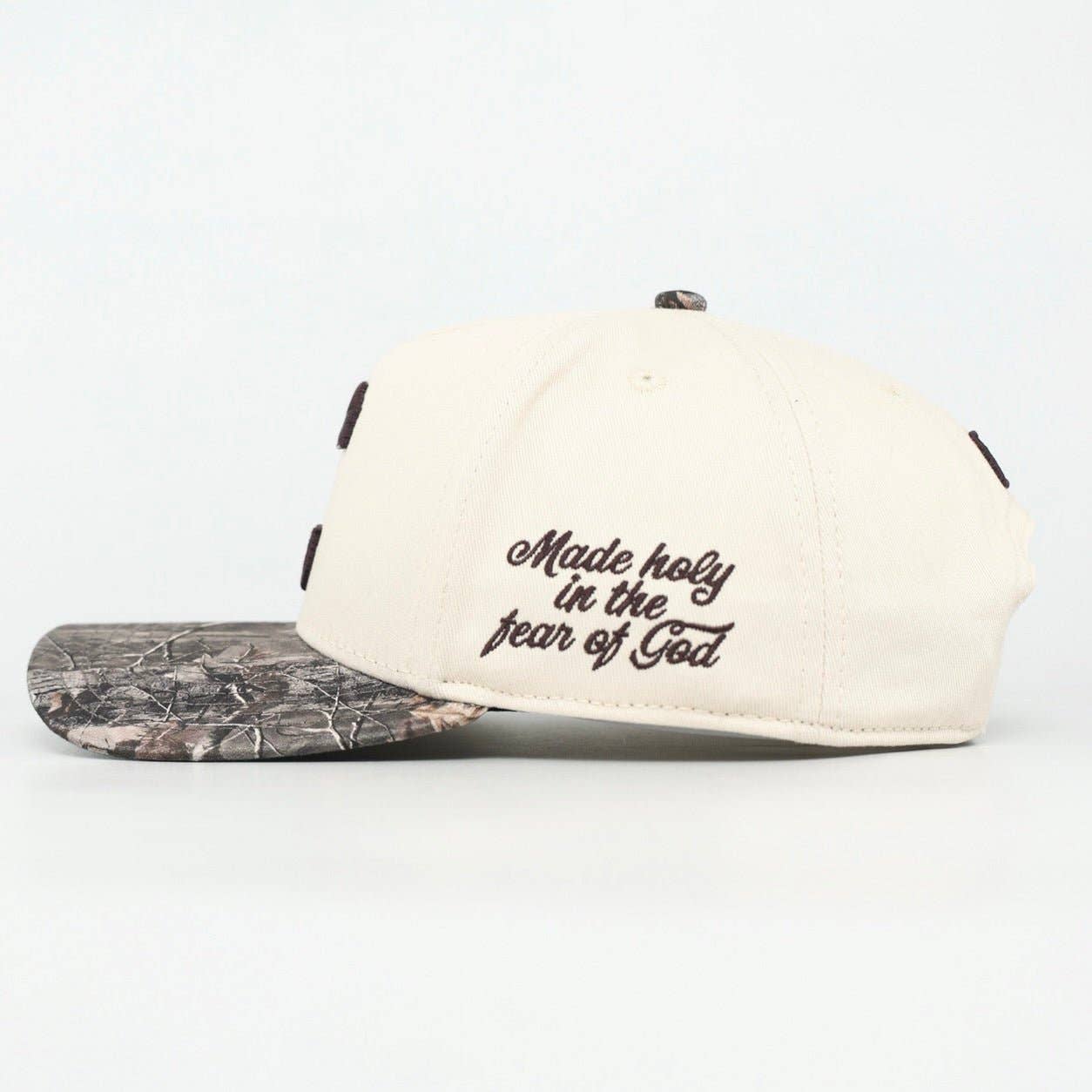 Malta Apparel LLC - Wholesale Baseball Cap - Unisex - CONSECRATED Premium SnapBack - Cream/Malta Woodland Camo1