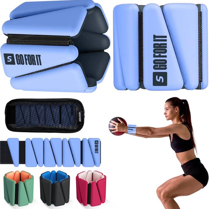 Sportbit - Wholesale Fitness Equipment - SPORTBIT Wrist and Ankle Weights for Women - Set of 2 (1lb Each) Wearable Ankle & Wrist Weights20