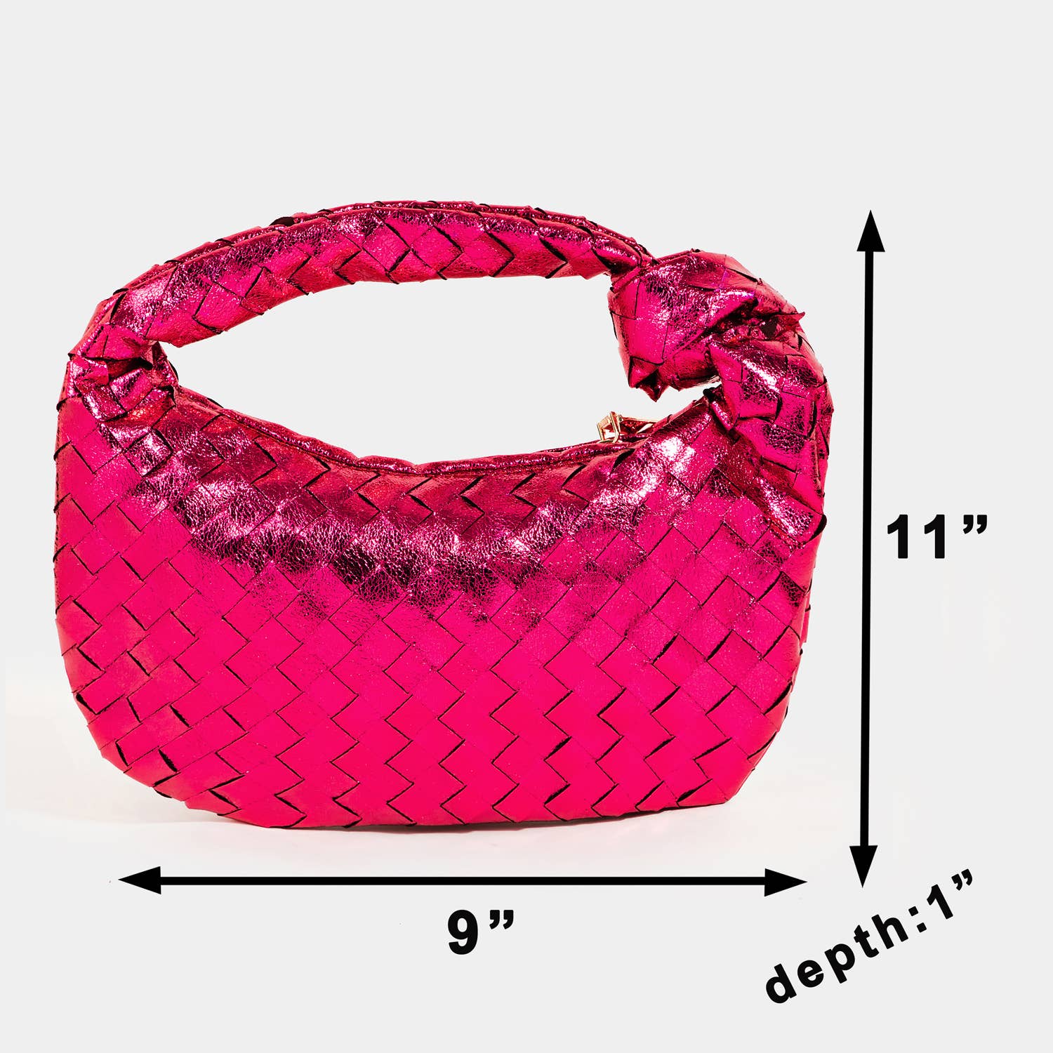 Collections by Fame Accessories - Vente Sac à main avec poignée sur le dessus – femme - Sac à main Basket Weave Hobo1