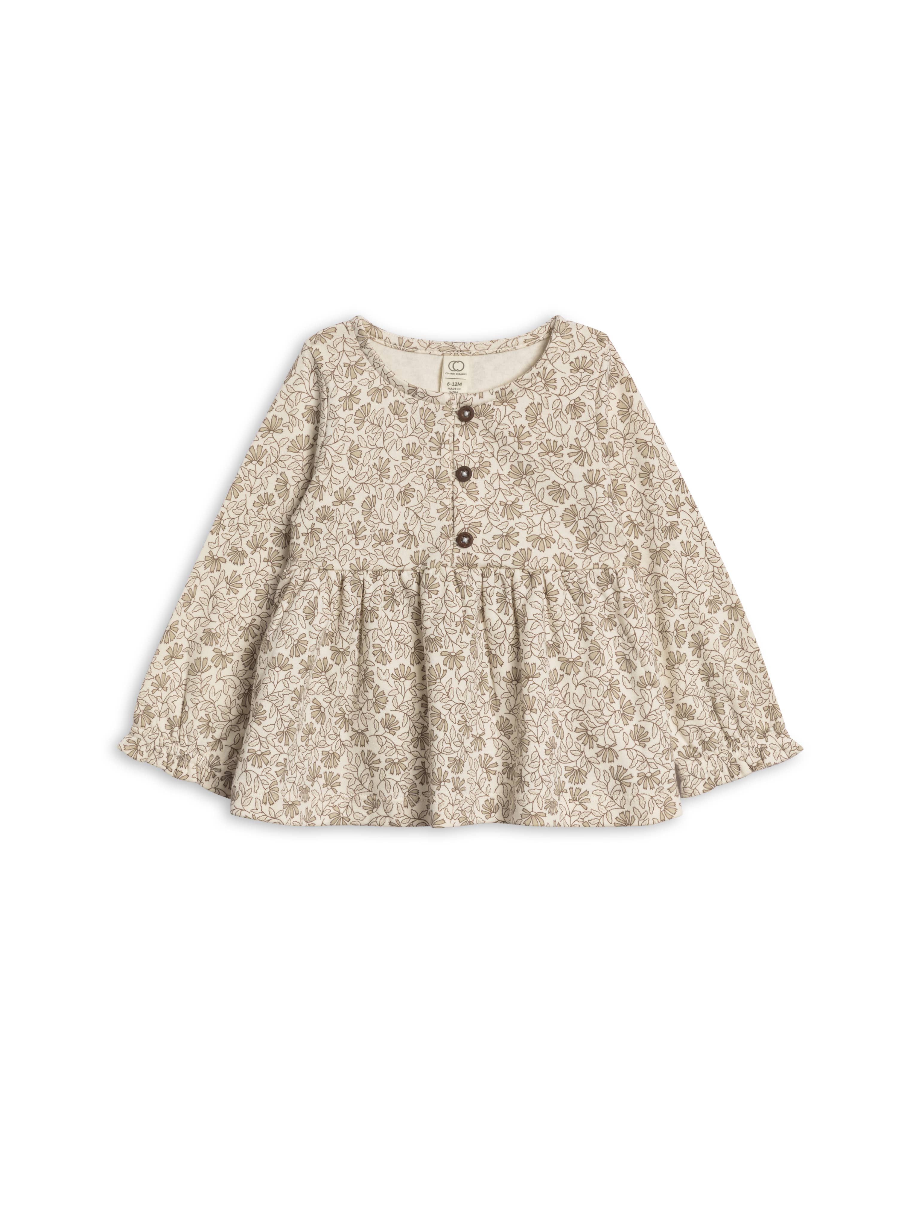 Colored Organics – Großhandel T-Shirt – Kinder – Trudy Button Langarmshirt0