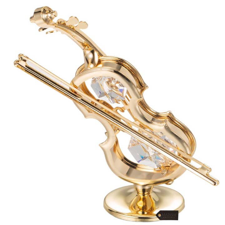 Matashi - Wholesale Decorative Tabletop Object - Matashi Gold Violin Ornament Harmony2