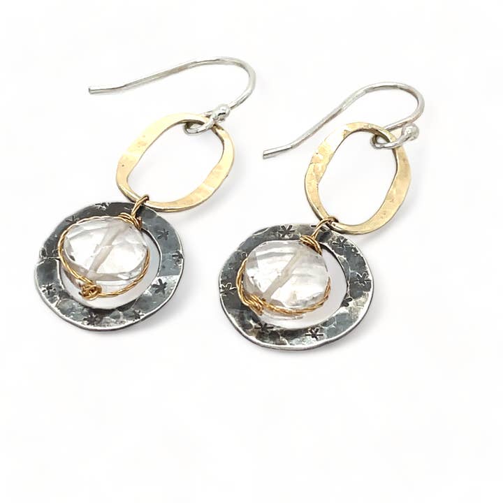 Universum-Quarz-Ohrringe E82507 für den Großhandel von Art by any Means Jewelry