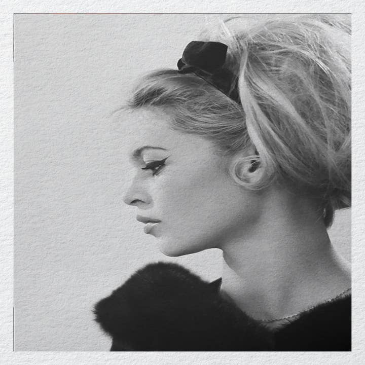 Bridget Bardot Black & White Portrait Printed Fabric Panel for wholesale by Hills Of Fabric