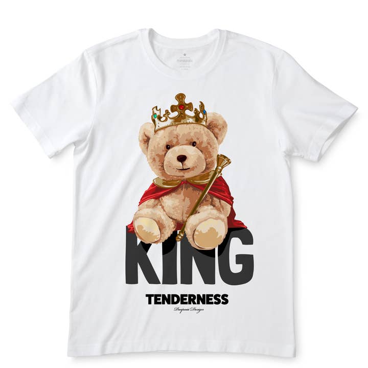 King Bear White T-Shirts for wholesale by Paapaiii