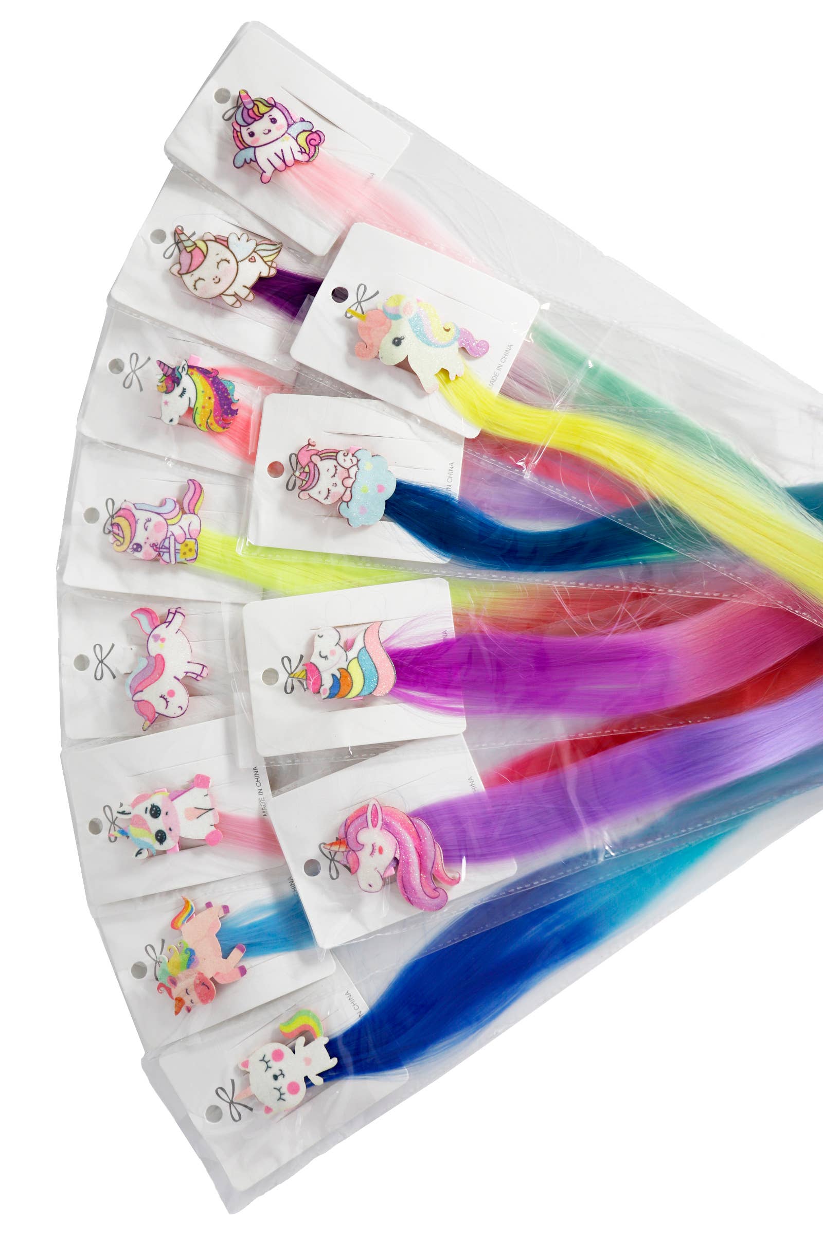 Cap Zone - Wholesale Hair Extensions - Unicorn Colorful Curly Hair Extension Snap Clip1