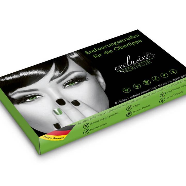 Paquete individual de tiras depilatorias para el LABIO SUPERIOR 40 para venta al por mayor de exclusive by Nicki Miller