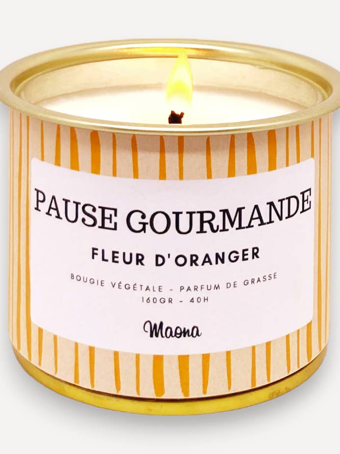 Bougie végétale Pause gourmande - Fleur d'oranger pour la vente par Maona