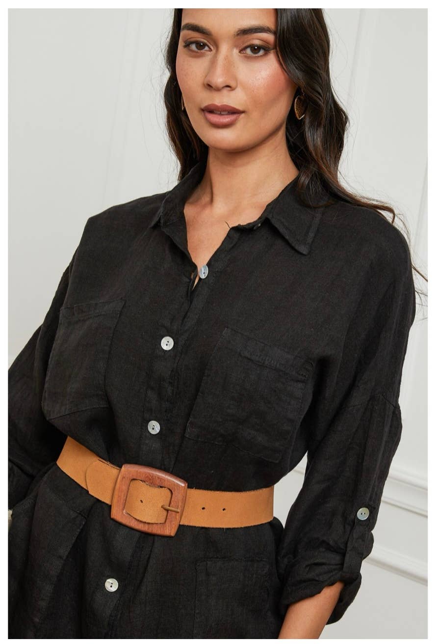 LÉA & LUC - Wholesale Dress - Women's - Long Dresses in 100% Linen REF. 114927