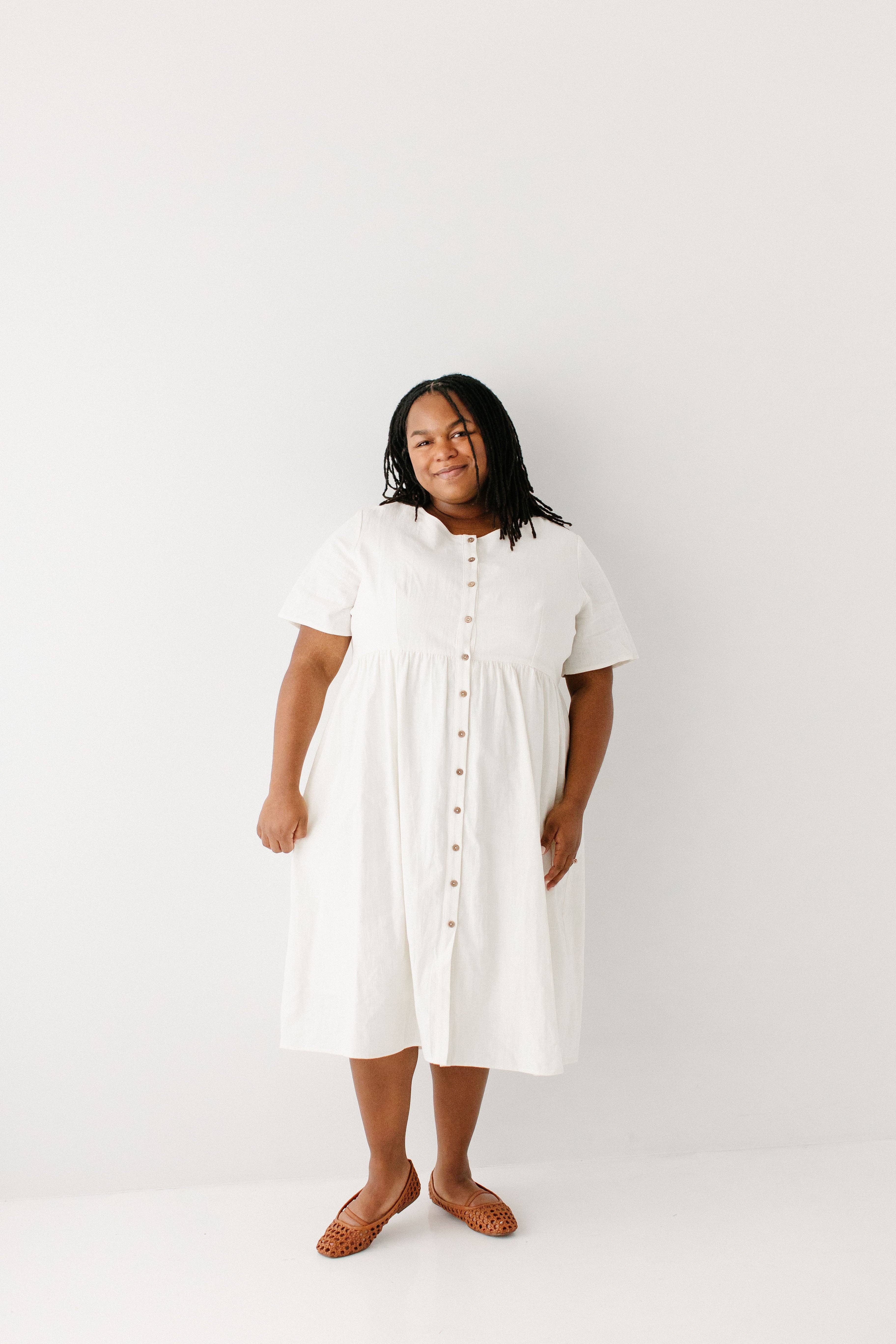 The Main Street Exchange - Wholesale Dress - Women's - 'Adeline' Button Down A-Line Midi Dress13