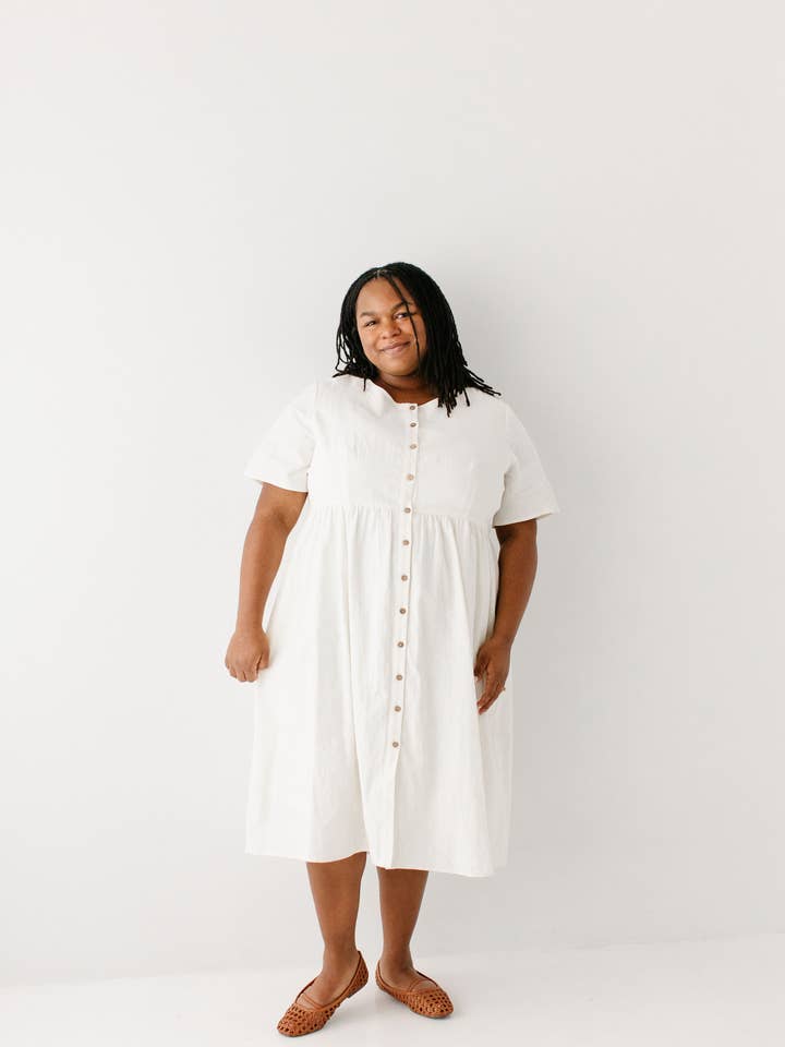 The Main Street Exchange - Wholesale Dress - Women's - 'Adeline' Button Down A-Line Midi Dress13