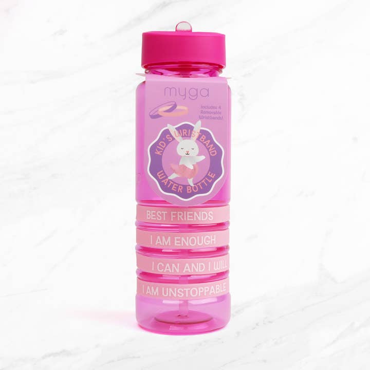 Myga Eco - Wholesale Water Bottle - Kids Rabbit Positivity Band Water Bottles