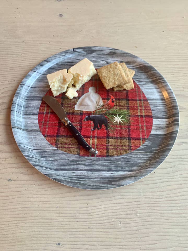 Plateau Wintery 3 en placage de bouleau 12" pour la vente par Cabin Love