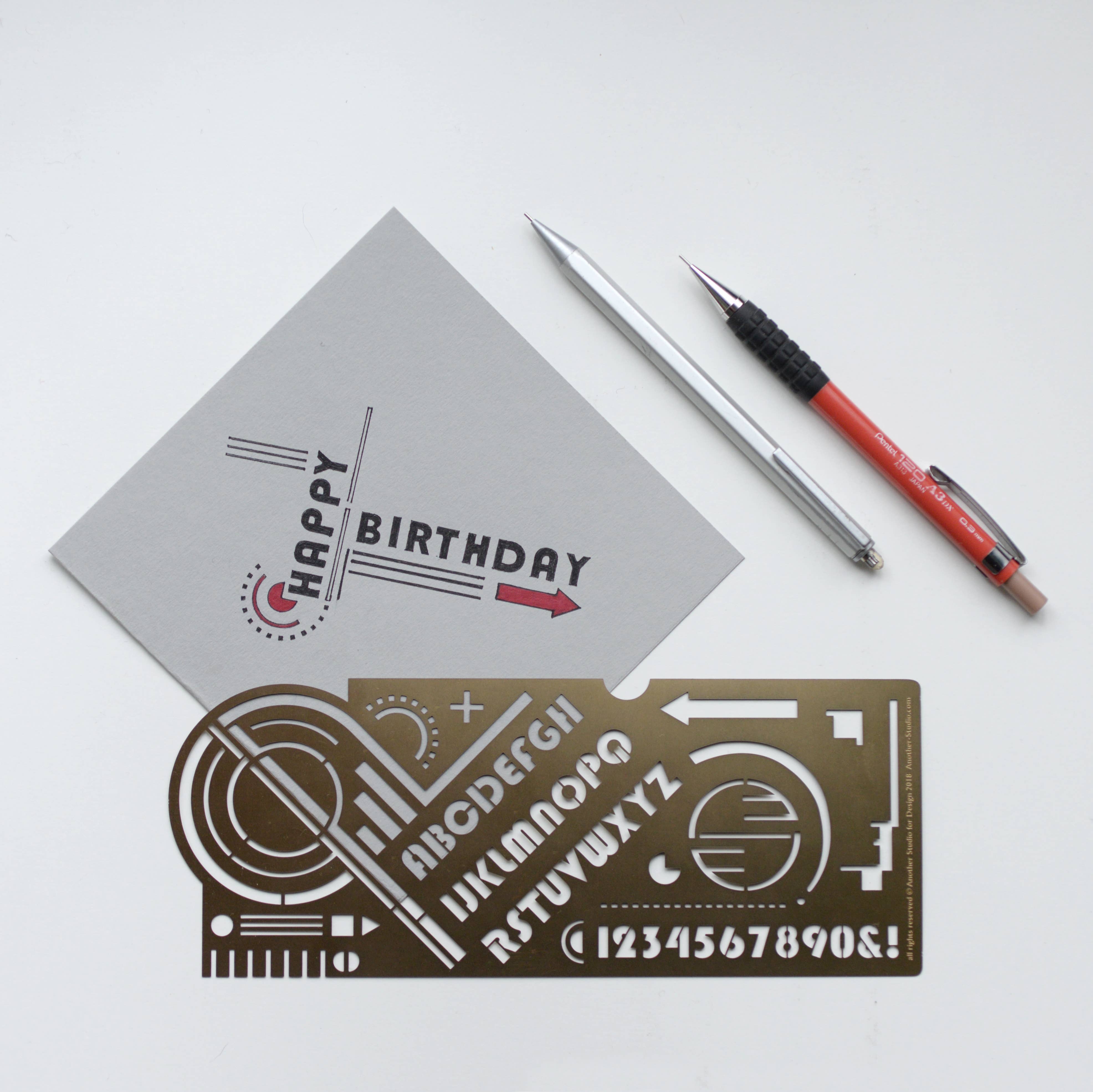 Another Studio U.S - Wholesale Stencil/Craft Die - Bauhaus Design Stencil, Modern Journaling & Holiday Crafts4