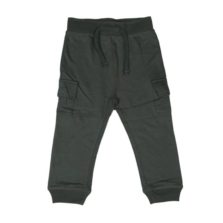 215556 Olive - Kids Solid Pocket Joggers for wholesale by 🤍Baby Steps and Mish Kids