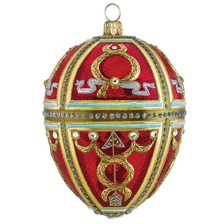 Red Russian Jeweled Egg for wholesale by Joy To The World Collectibles