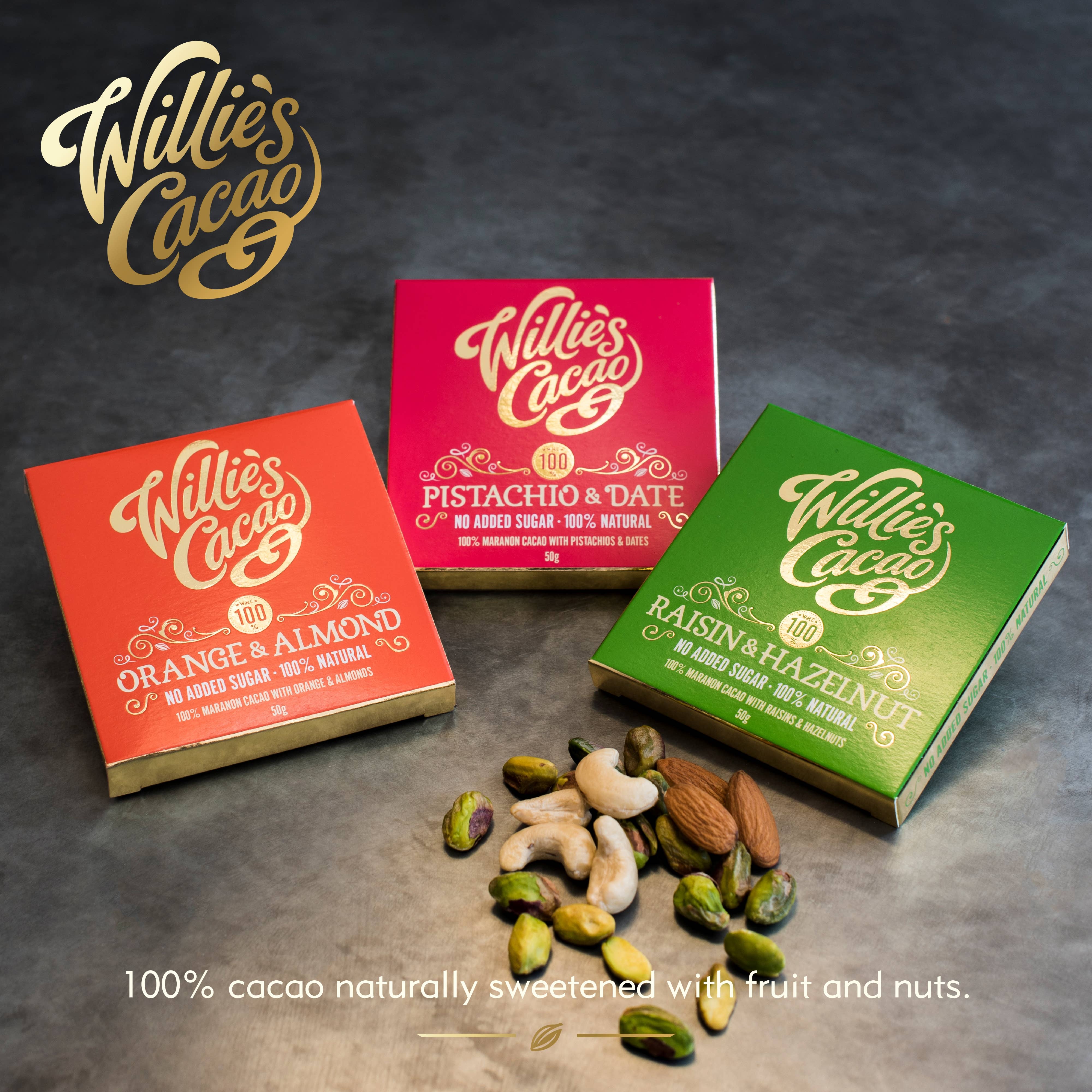 Willie's Cacao - Wholesale Chocolate Bar - Pistachio & Date. 100% cacao. No added sugar. Vegan. 50g bar5