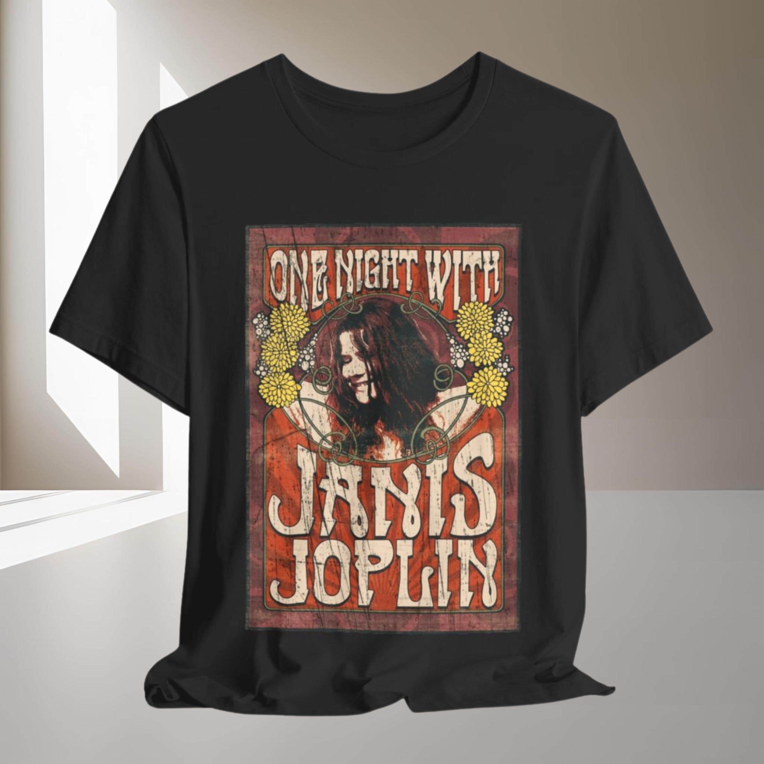 TheKingShirt - Wholesale Graphic Sweatshirt - Women's - Vintage Distressed Janis Joplin Band Tee Aesthetic Gift0