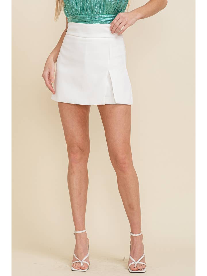 Cloud Ten - Wholesale Skort - Women's - CP9168AA - HIGH WAISTED FRONT SLIT HEM SKORT9