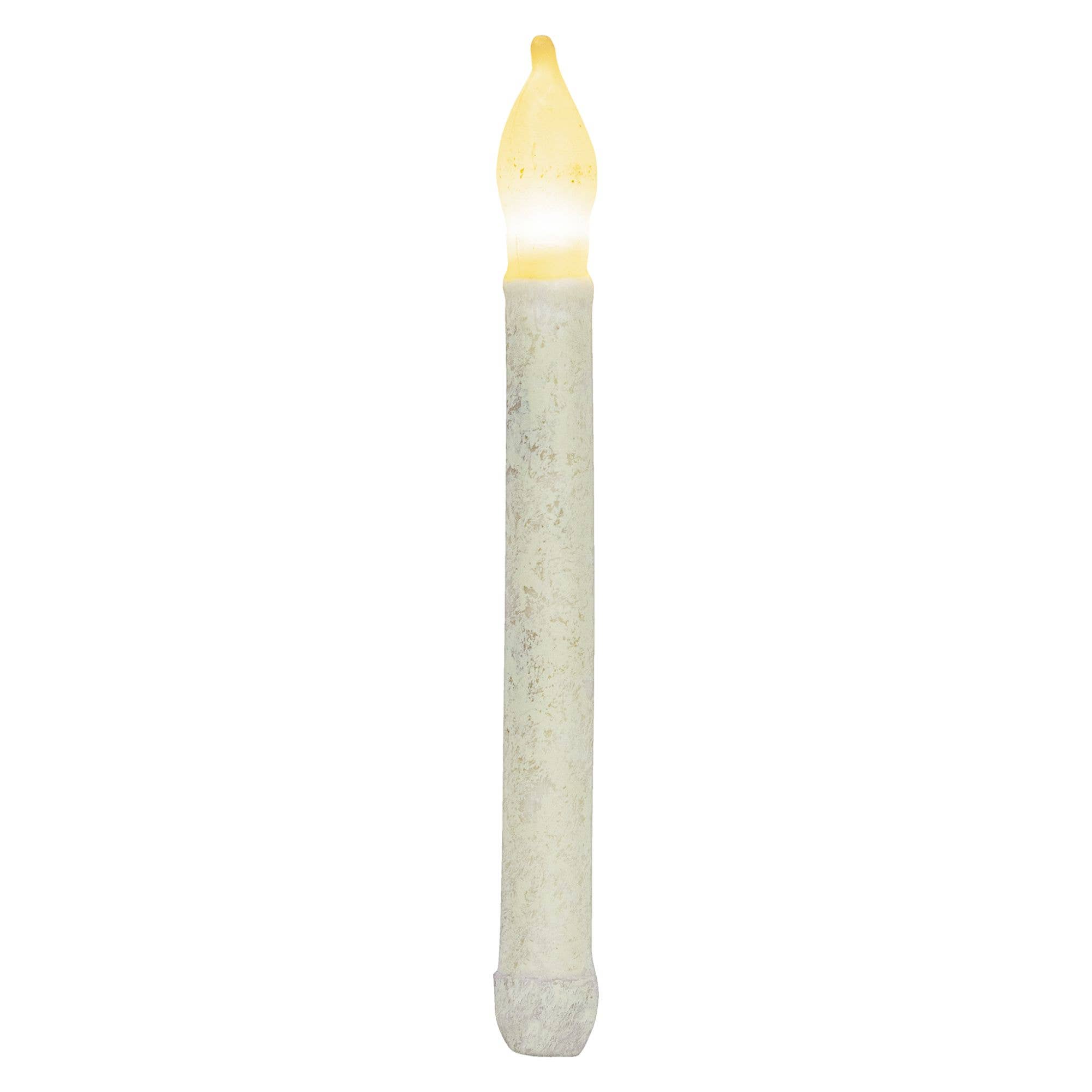The Hearthside Collection – wholesale Flameless candle – Rustic White Taper, 9 inch0