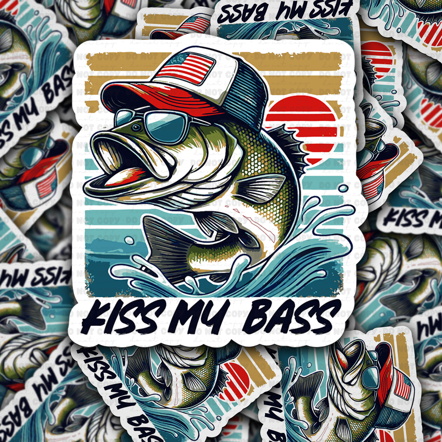It's Transfer Time - Wholesale Sticker - DC 1648 - Kiss my bass Die Cut Sticker0