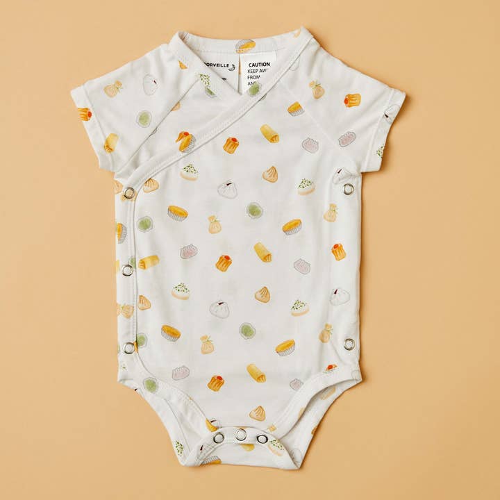 Dorveille - Wholesale Bodysuit (Non-Footed) - Baby - Baby Wrap Bodysuit - Dim Sum Dreams