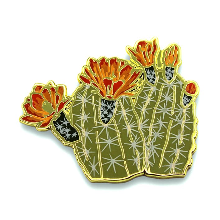 Adventure Booty - Wholesale Lapel Pin/Button - Claret Cup Cactus Pin0