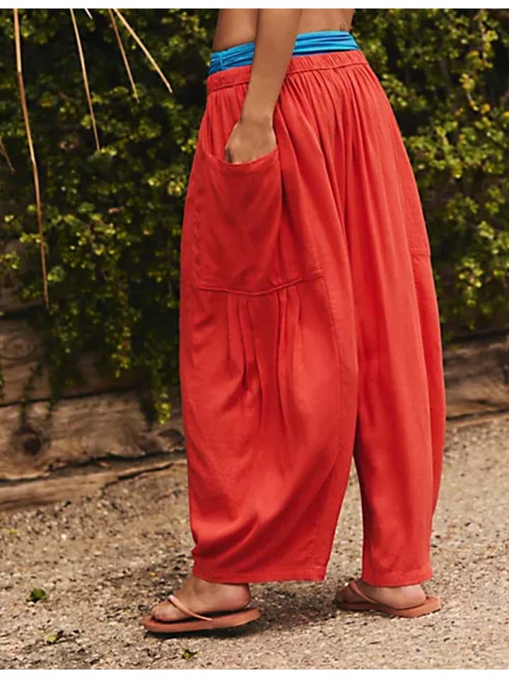 Sweetkama - Wholesale Pants - Women's - Ladies Elastic Waist String Tie Pocket Cuzy Pants19