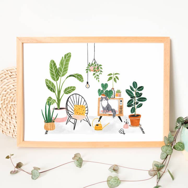 Poster de la jungle urbaine au format A4 pour la vente par Studio Kuukeluus