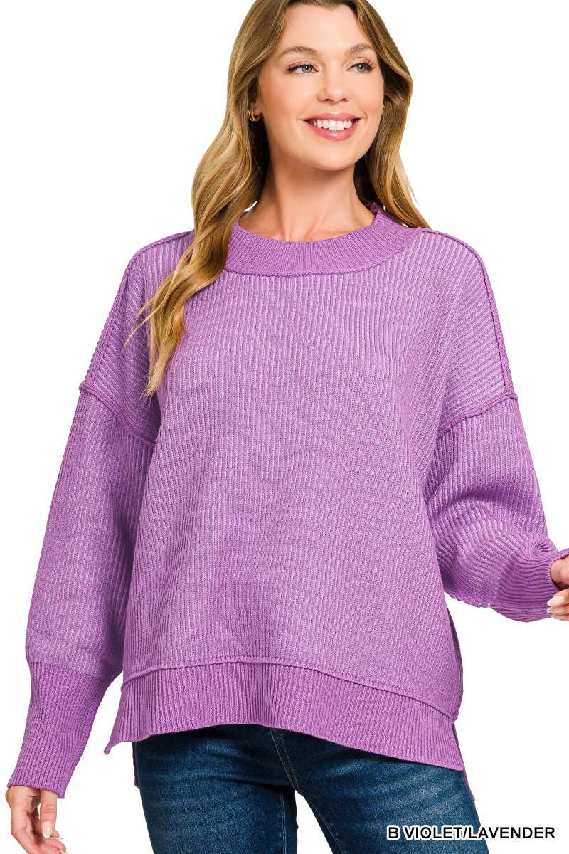 Vanilla Monkey - Wholesale Knit Sweater - Women's - Exposed Seam Two Tone Sweater0