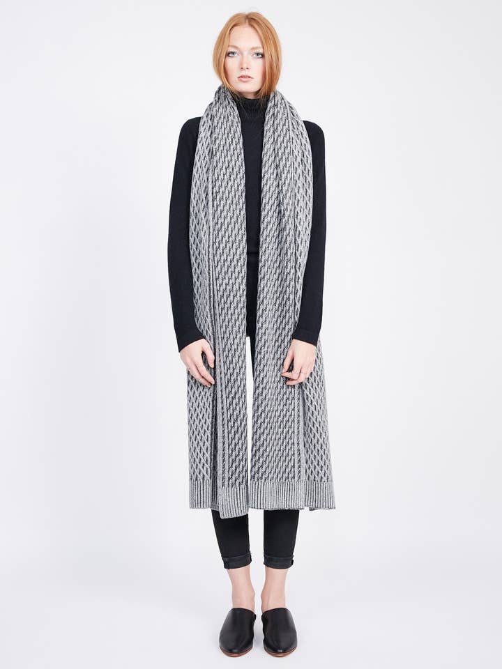 Acadia Cashmere Sjaal/Sjaal met lattice voor wholesale door QUINN