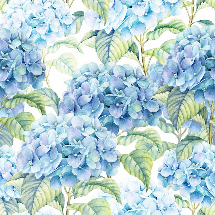 European Excellency - Wholesale Disposable Napkin - Blue Hydrangea Napkins - Floral Paper Napkins