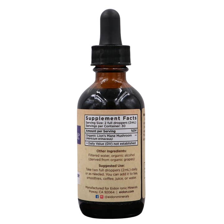 Eidon Ionic Minerals - Wholesale Oral Supplement/Vitamin - Lion's Mane Mushroom Liquid Extract