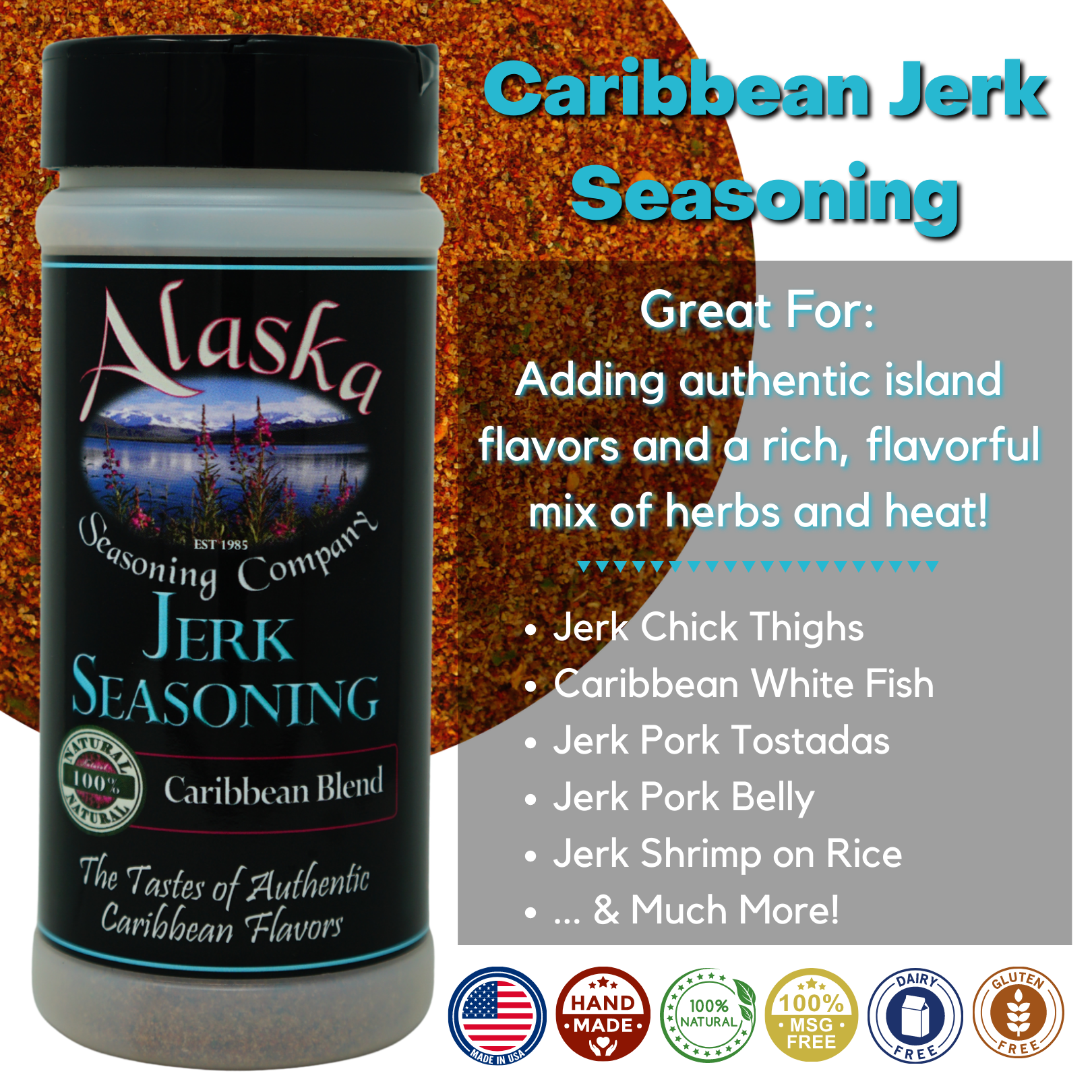 Alaska Seasoning Company - Wholesale Gedroogde kruidenmix - Jerk Seasoning Caribbean Blend4