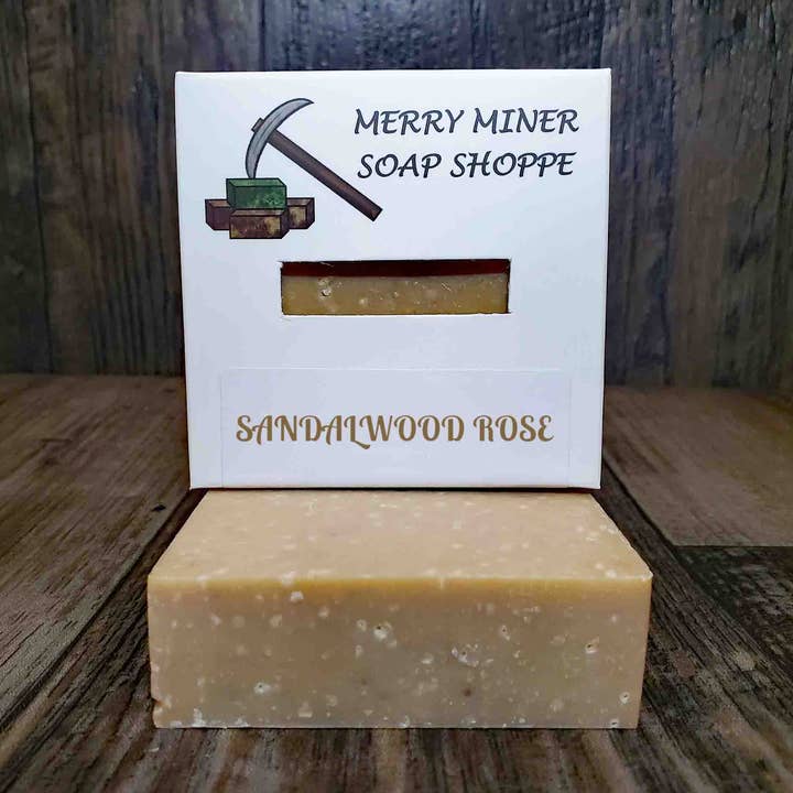 Sandalwood Rose for wholesale by Merry Miner Soap Shoppe LLC