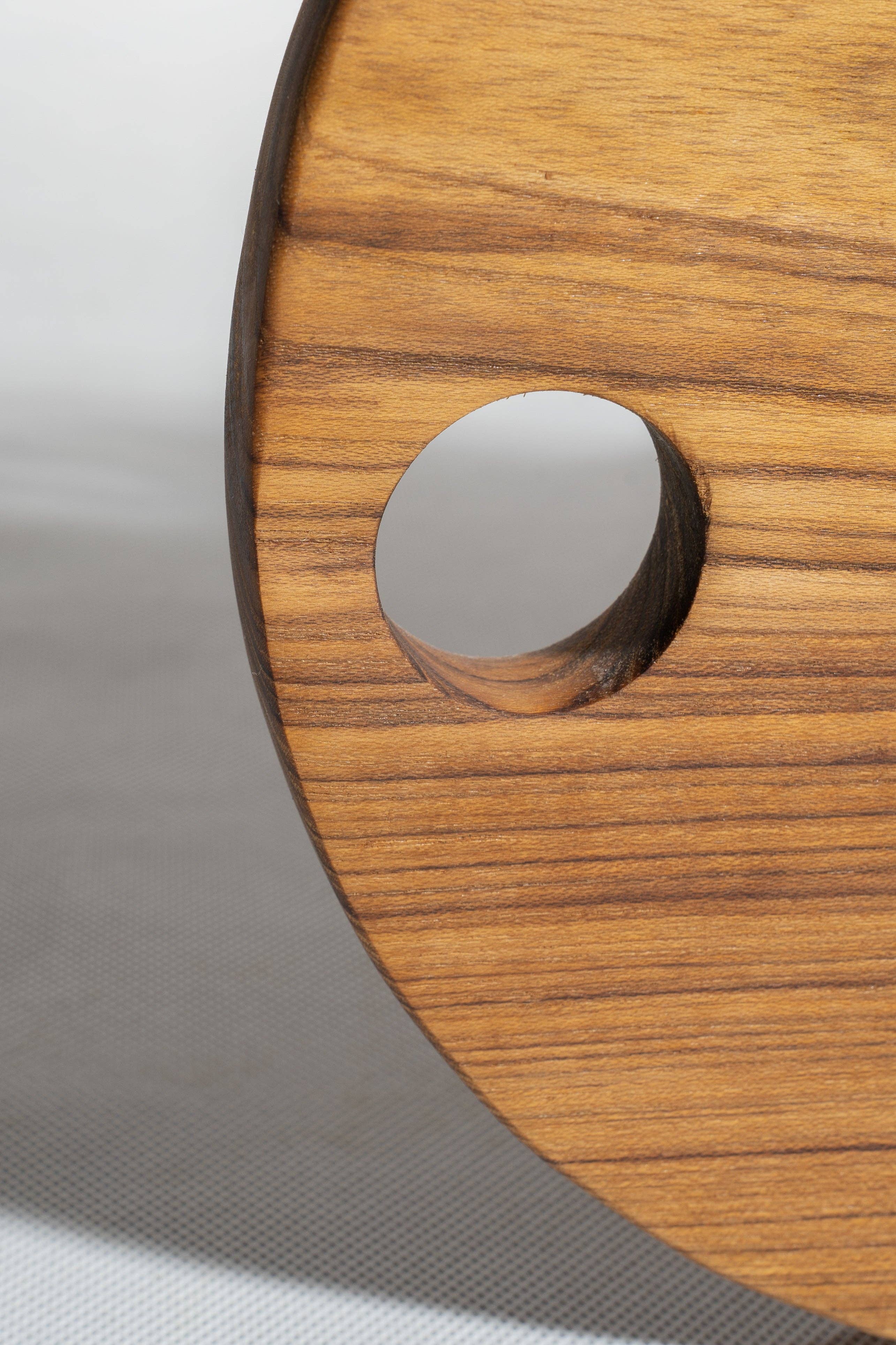 Office Objets – wholesale Skärbräda – Rund skärbräda i urholkad teak D:30112