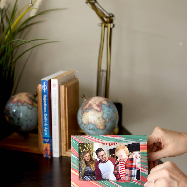 Paper Mirchi – wholesale Christmas card – Keepsake Marbled Greeting Card - Photo frame Striations Festive Mix3