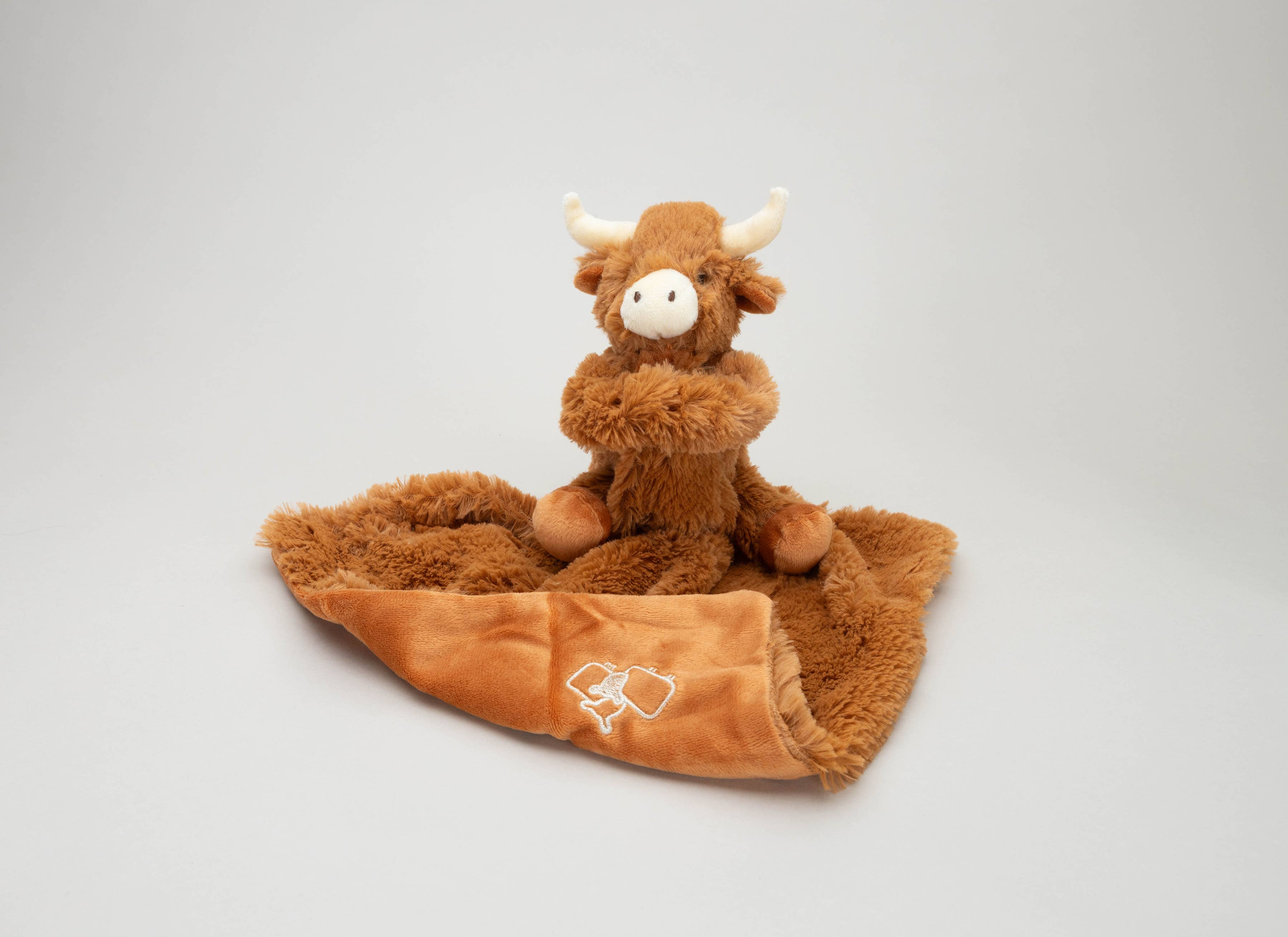 Jomanda Soft Toys & Accessories - Wholesale Security/Cuddle Blanket - Baby - Horny Highland Cow Baby Soft Toy Soother Comforter 29cm2