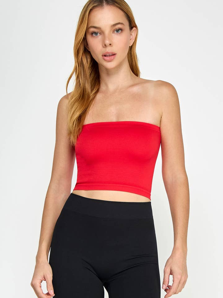 Seamless Ribbed Bandeau Top for wholesale by ONFABRIS