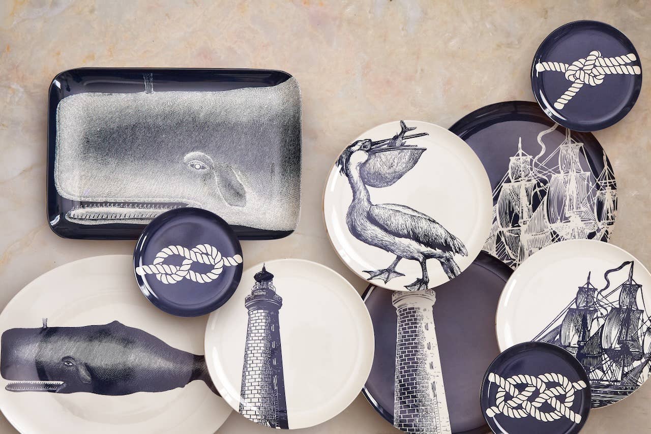 THOMASPAUL – Base de copos por atacado – Conjunto de 4 porta-copos de melamina Scrimshaw5