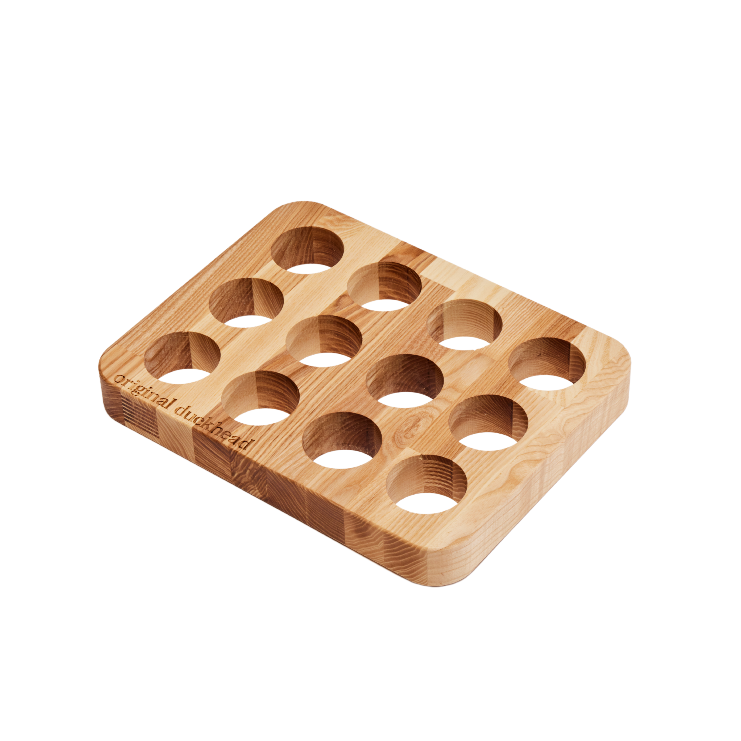 Original Duckhead EU - Wholesale Retailer Display Block - 12-Slot Organic Wooden Umbrella POS Display Unit0