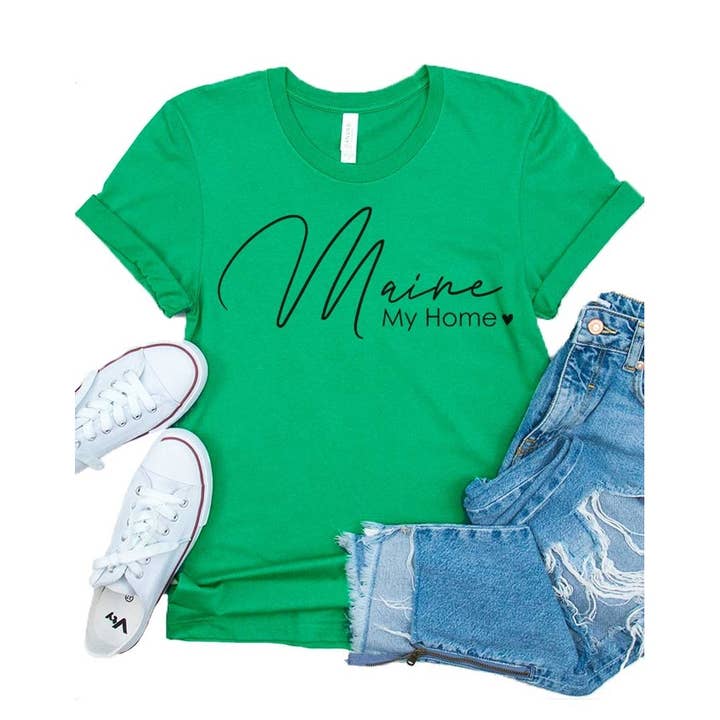 Tee gráfico Maine meu estado de casa para crianças por atacado de Kids By Kissed Apparel