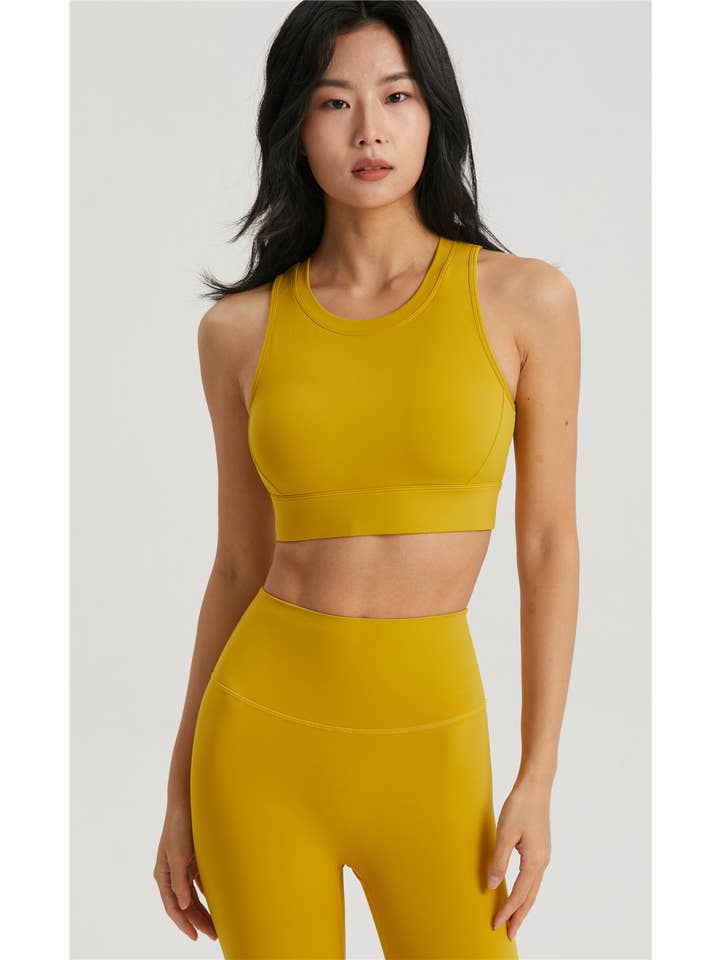 91thelabel - Vente Brassière de sport – femme - Soutien-gorge de sport à dos ouvert Merida Lycra® à coupe moulée13