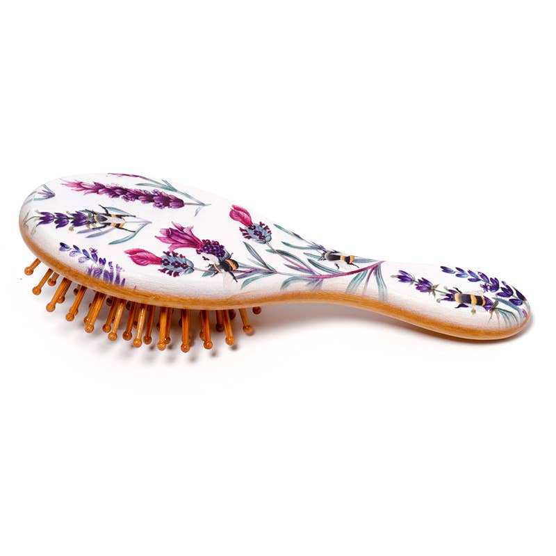 Puckator Ltd – wholesale Hair brush/comb – Nectar Meadows Floral 100% Bamboo Hair Brush1