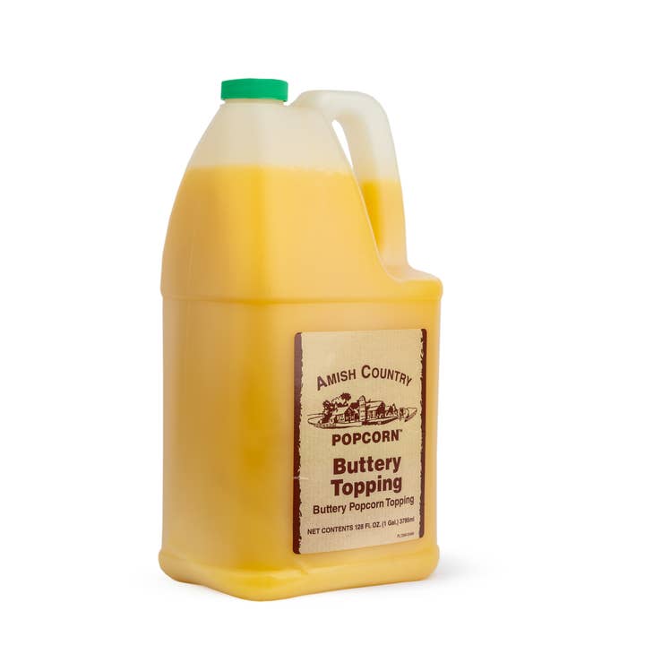 Gallon Jug of Buttery Topping for wholesale by Amish Country Popcorn