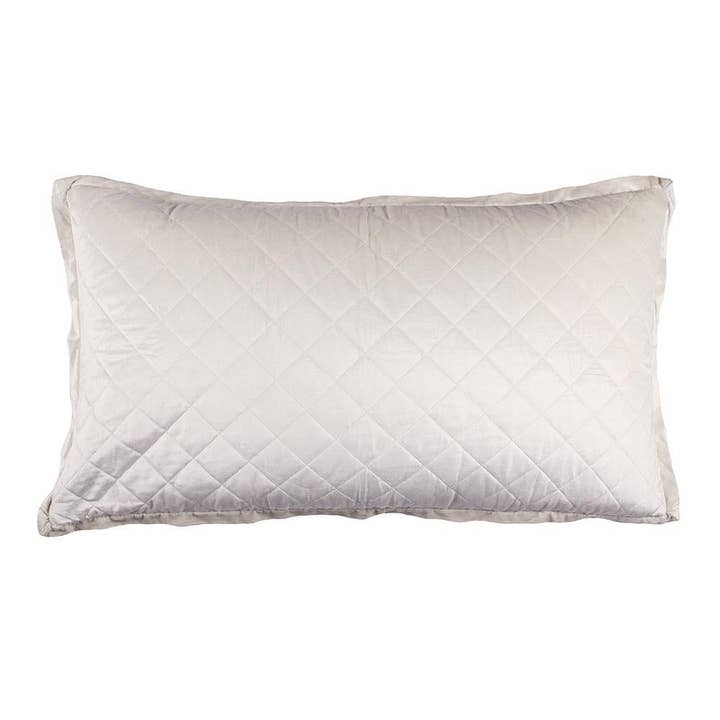 Almohada Chloe King de terciopelo marfil 20x36 para venta al por mayor de Lili Alessandra