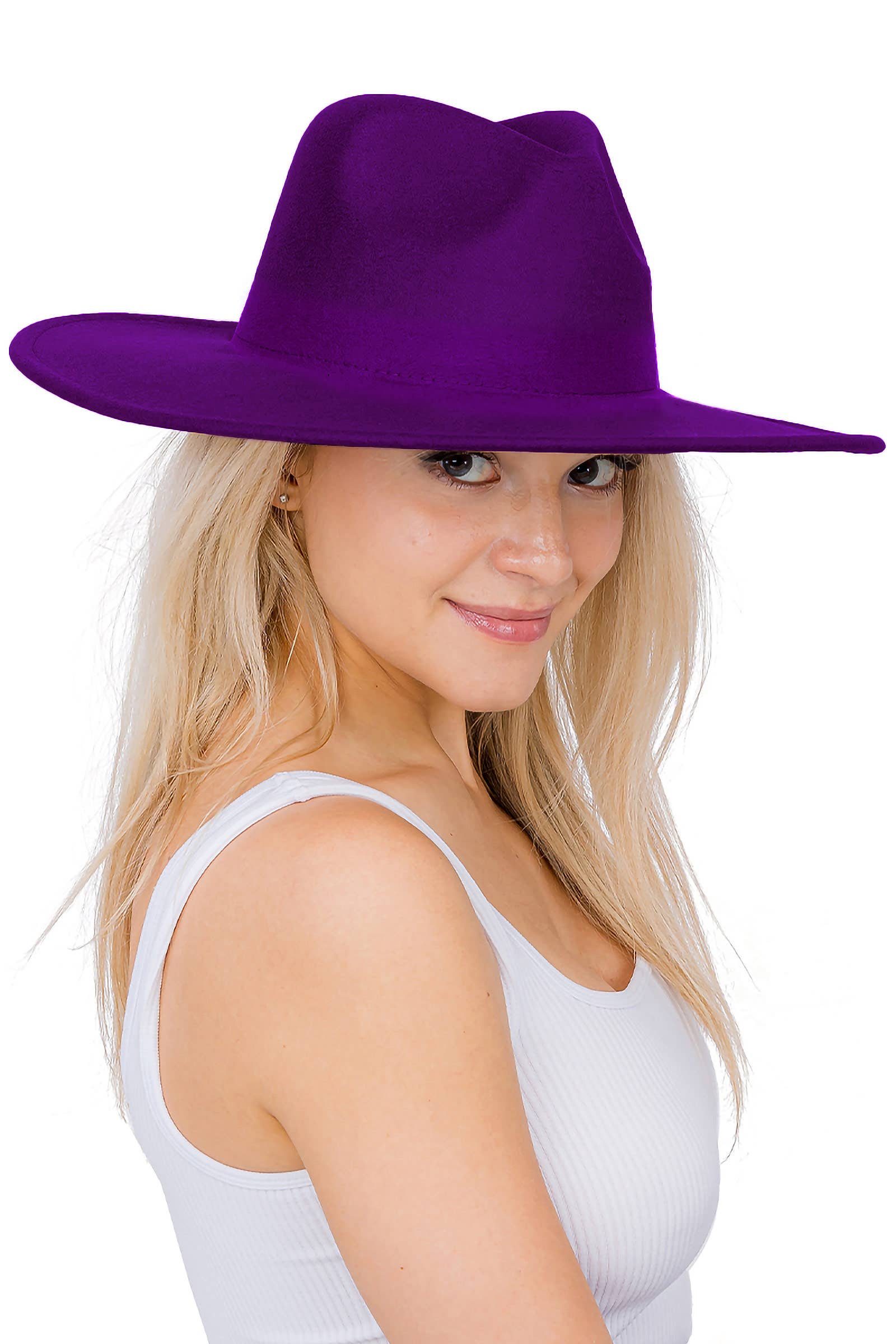 Cap Zone – Fedora - Mulher por atacado – Chapéu Rancher Cap Zone com Aba Larga, Reta e Lisa13